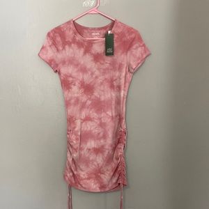 Never worn. Super soft, pink tie die mini dress. Size x-small